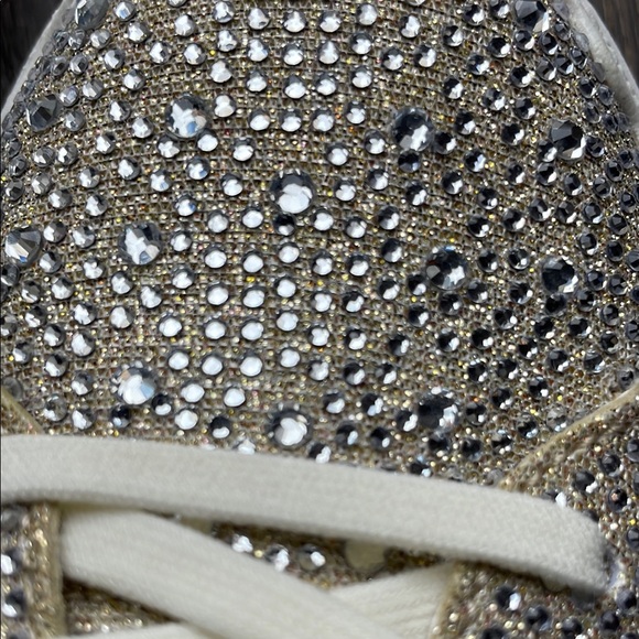 Anne Klein Gold Sparkle Sneakers - Picture 6 of 9